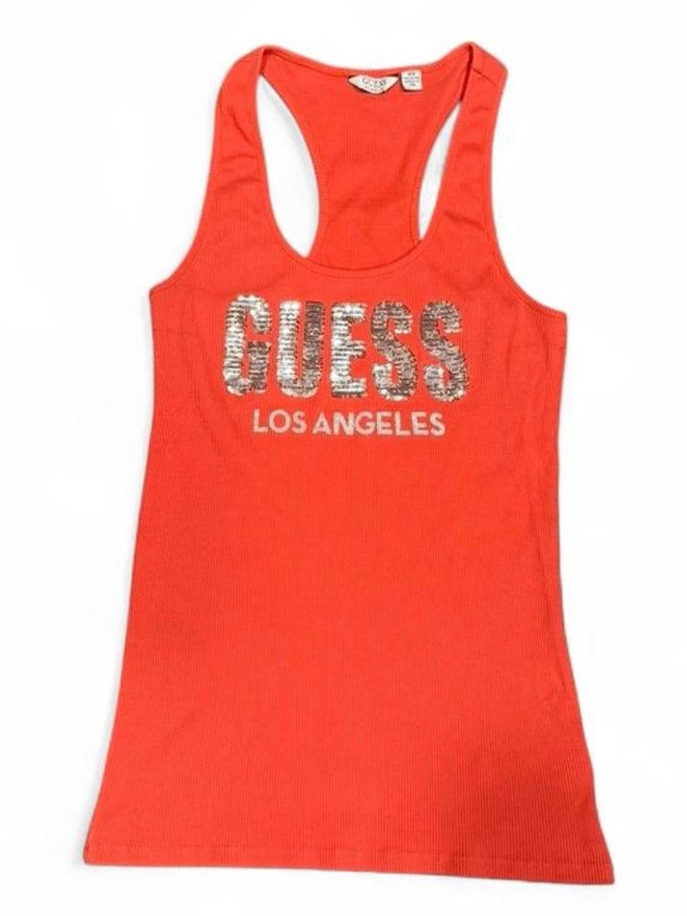 Y2K Guess Logo Bedazzled Graphic Tank Top Shirt